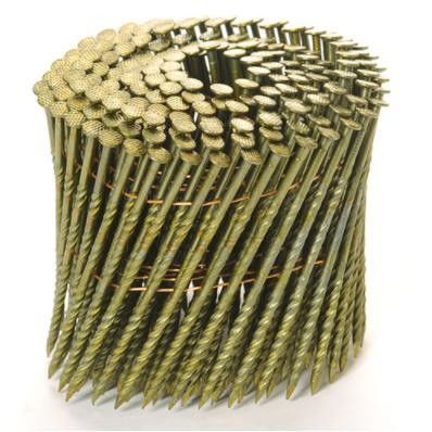 15 Grad galvanisierte Spulen Nagel glatt verdrehte Schraube Spiral-Riegel 3 4 Spulen Dachnagel