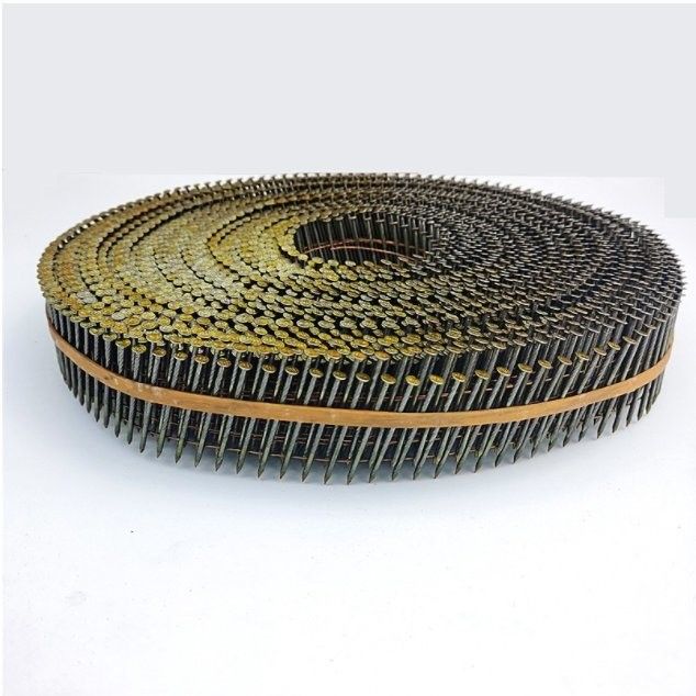 15 Grad galvanisierte Spulen Nagel glatt verdrehte Schraube Spiral-Riegel 3 4 Spulen Dachnagel