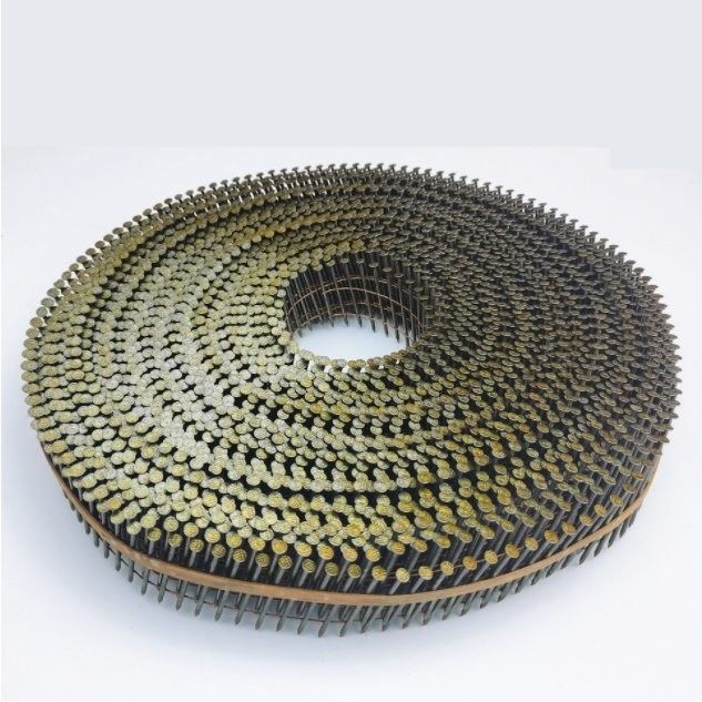 15 Grad galvanisierte Spulen Nagel glatt verdrehte Schraube Spiral-Riegel 3 4 Spulen Dachnagel