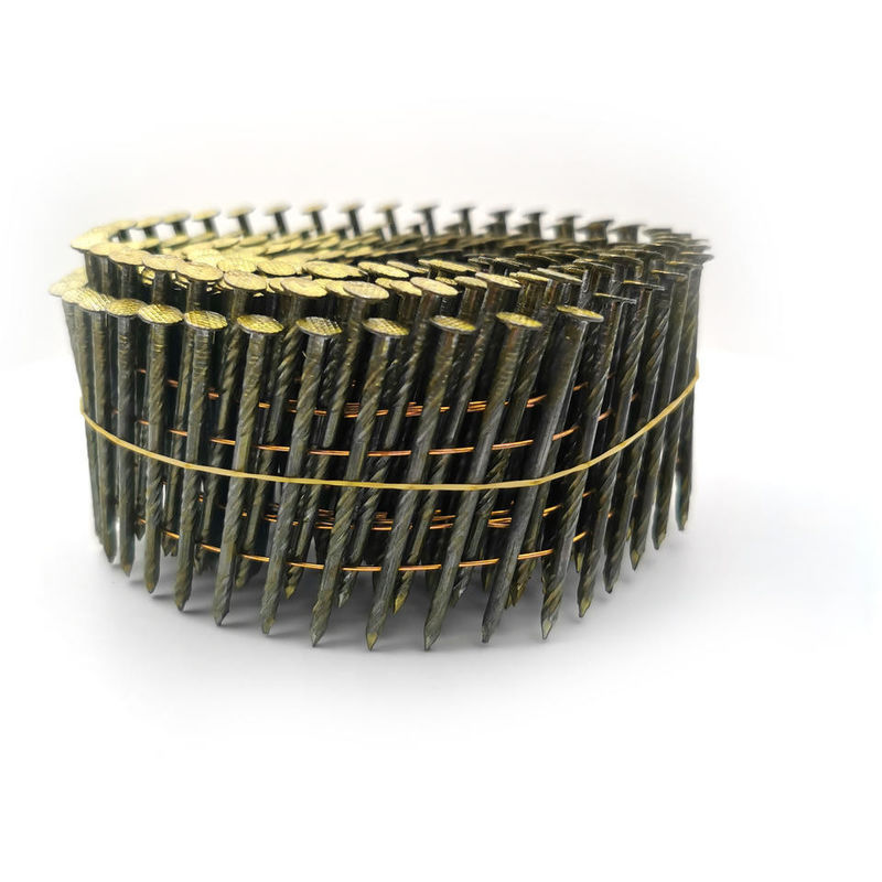 2 1/4 & Prime Roofing Nail Coils Drahtpalette zusammengefügt Roofing Nail Clavos Helicoidales
