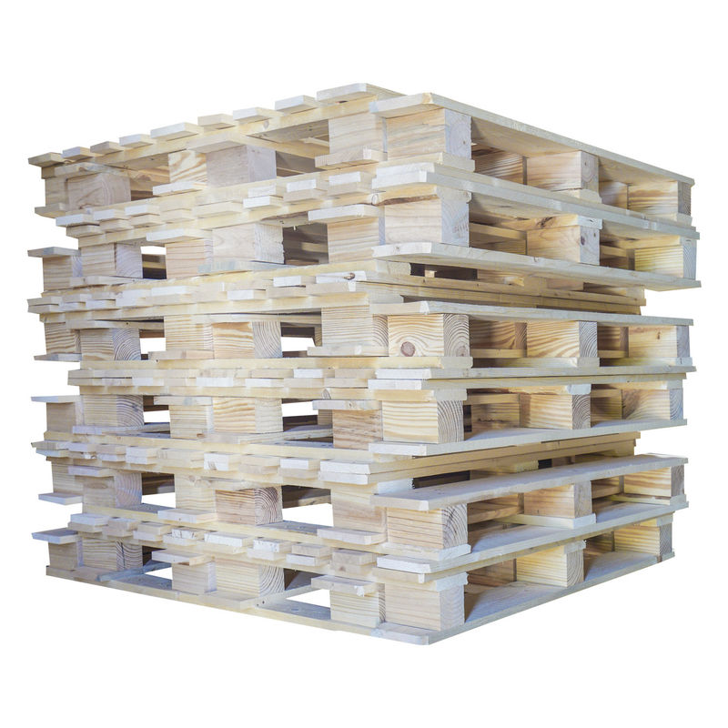 Vierseitige europäische Holzpaletten Größe Gabel Umsatz Recyclingholzpaletten