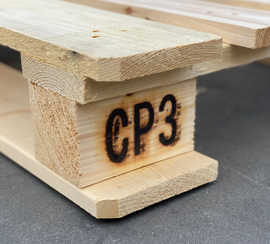 Güterumsatz Euro-Paletten Wärmebehandelte Holzpaletten zur Ausfuhr 4 Weg