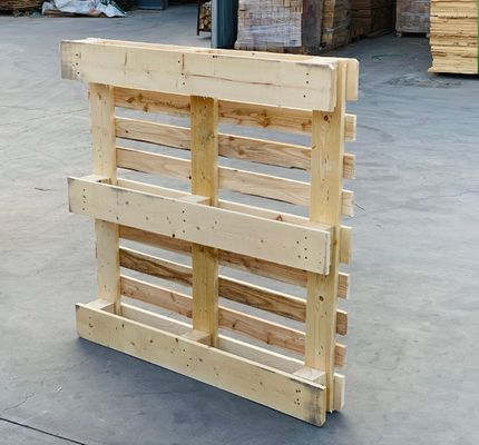 Guter Preis ISO9001 Wärmebehandelte Holzpaletten 1200 X 1000 mm Holz-Europaletten Online