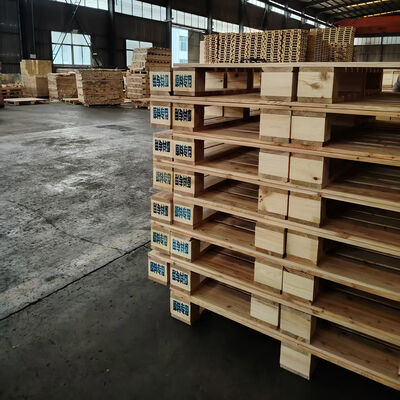 Guter Preis Holzpaletten mit 4-Wege-Eingang, einseitige Frachtpalette 1200 x 1000 mm für den Transport in Lagerhallen Online